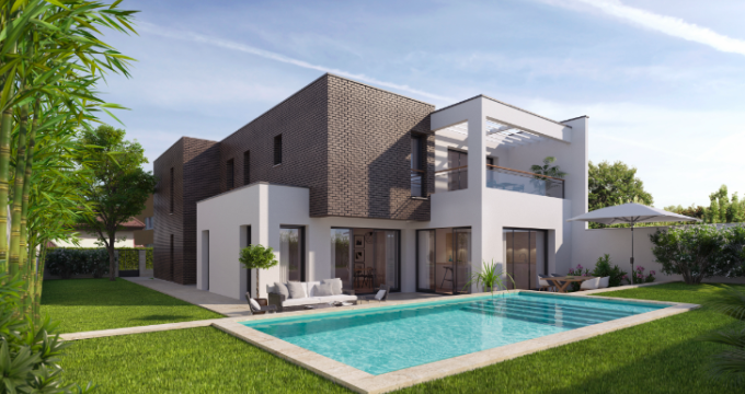 Achat / Vente immobilier neuf Le Bouscat maisons duplex piscine à 5 min de Bordeaux Lac (33110) - Réf. 9211